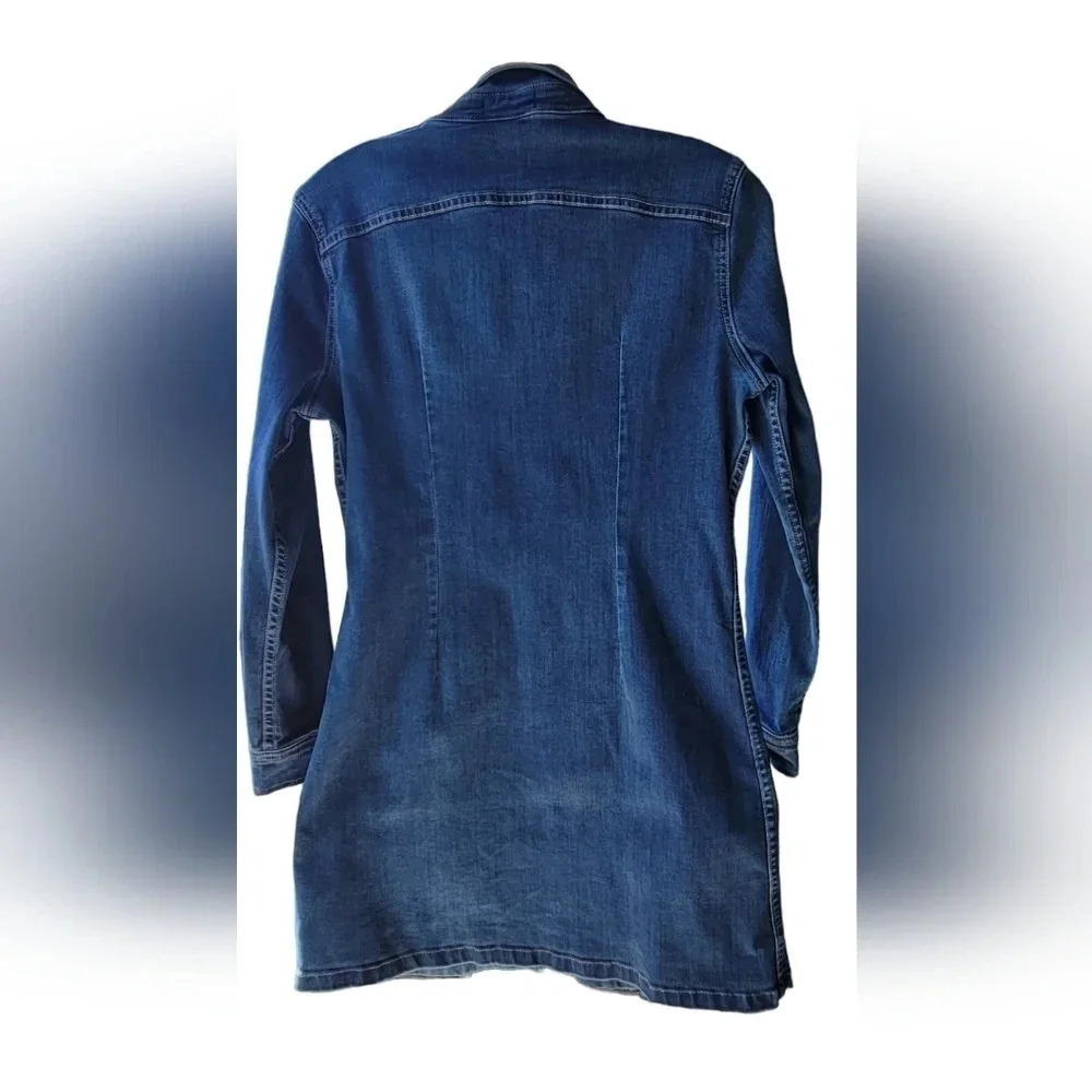 Velvet Heart Snap Long Sleeve Jean Dress  Small - Picture 2 of 16